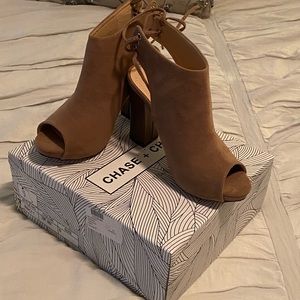 Chase and Chloe Open Toe Booties